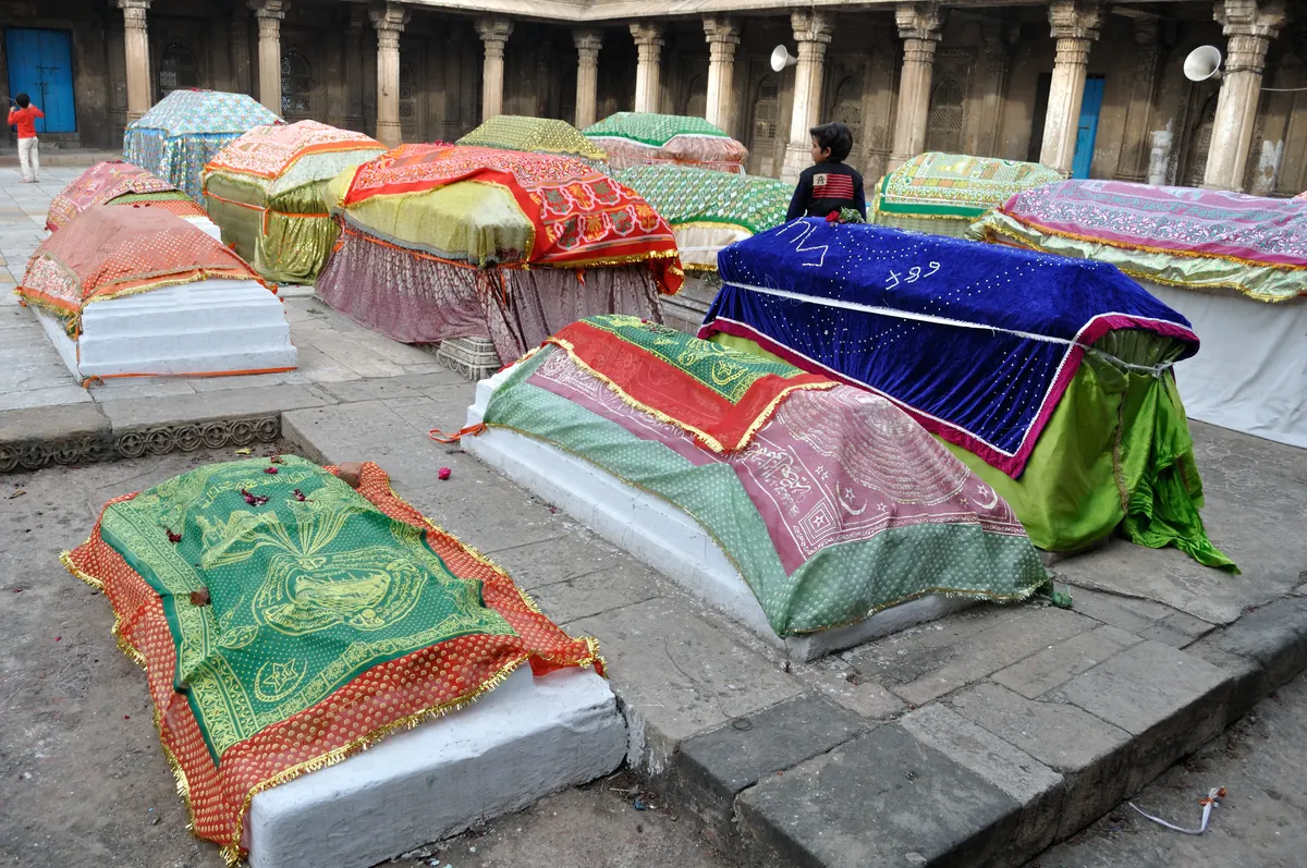 Historic architecture at Rani no Haziro in Ahmedabad
